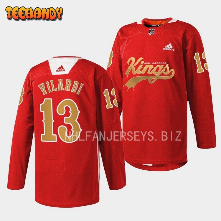 Los Angeles Kings Gabriel Vilardi Cherry LA Red Jersey