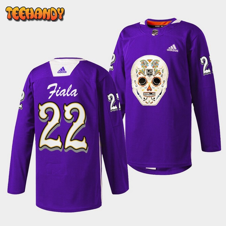 Los Angeles Kings Kevin Fiala Dia De Los Metros Night Purple Sugar Skull Jersey