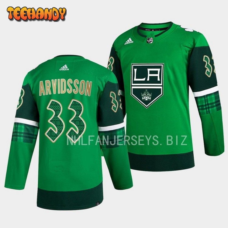 Los Angeles Kings Viktor Arvidsson 2023 St. Patricks Day Green Jersey