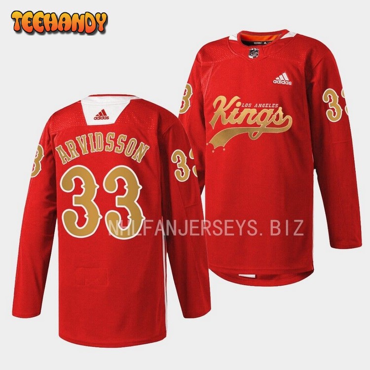 Los Angeles Kings Viktor Arvidsson Cherry LA Red Jersey