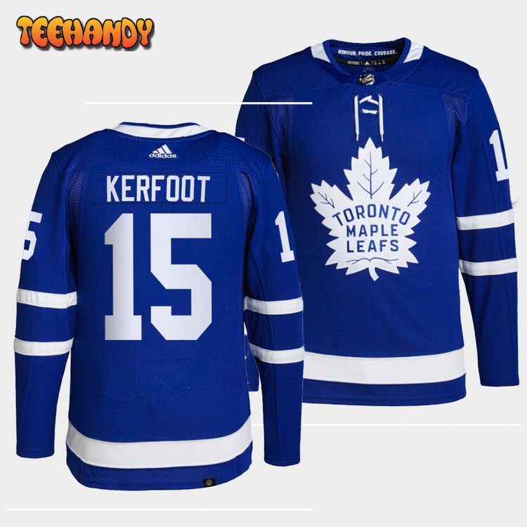 Maple Leafs Alexander Kerfoot Home Blue Jersey