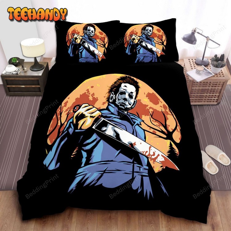 Michael Myers In The Full Moon Digital Art Bedding Sets