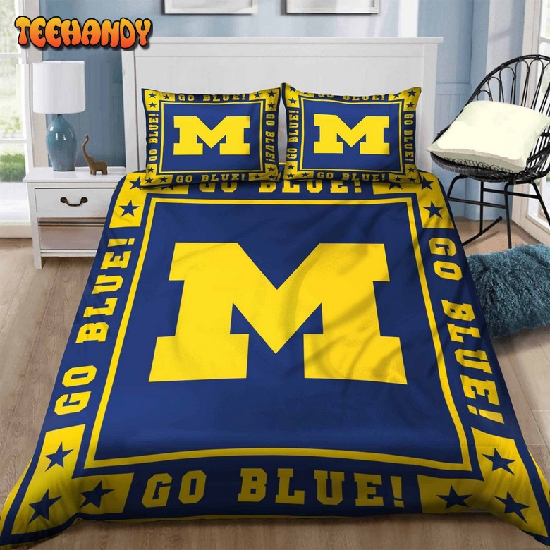 Michigan Wolverines Bedding Set Sleepy