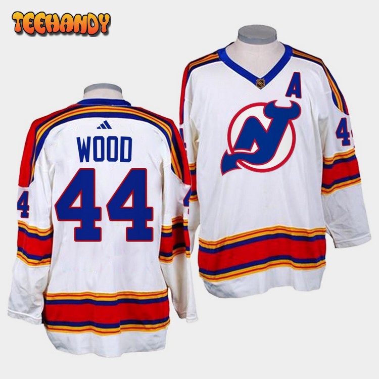 Miles Wood New Jersey Devils Reverse 2022-23 White Replica Jersey