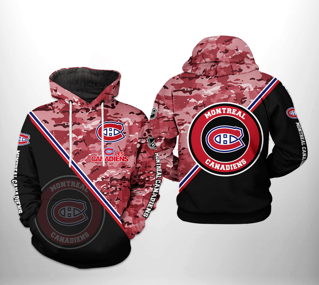 Montral Canadiens NHL Camo Team 3D Printed Hoodie