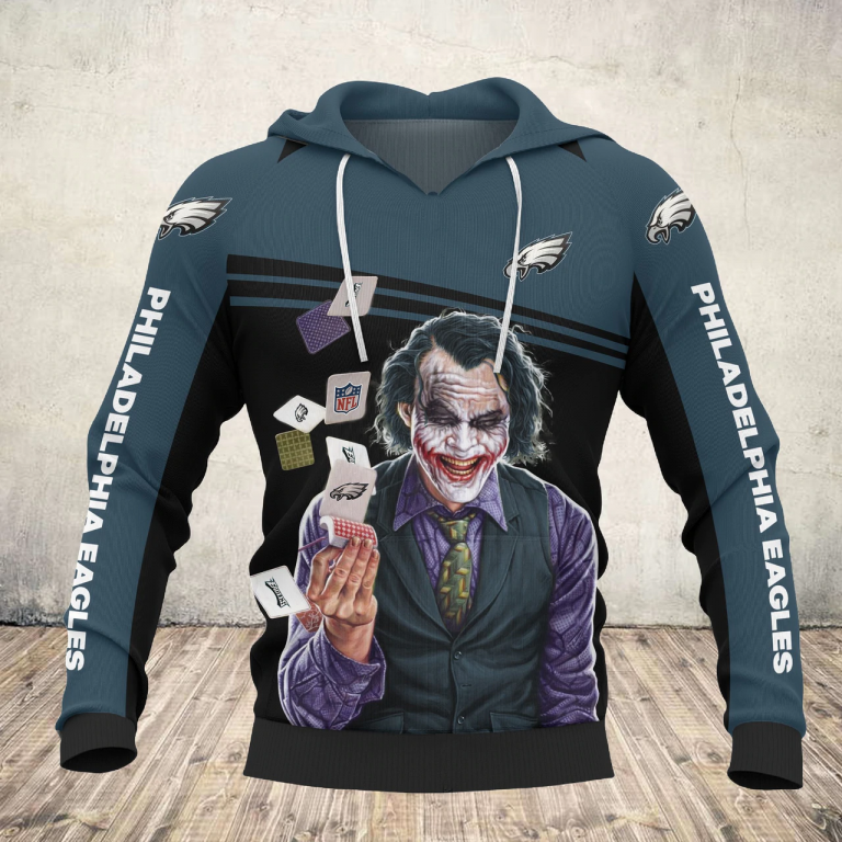 Movie Joker Hoodies Arthur Fleck Philadelphia Eagles 3D Hoodie