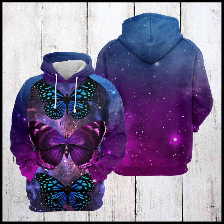 Mysterious Butterfly 3D Printed Hoodie Zipper Hoodie