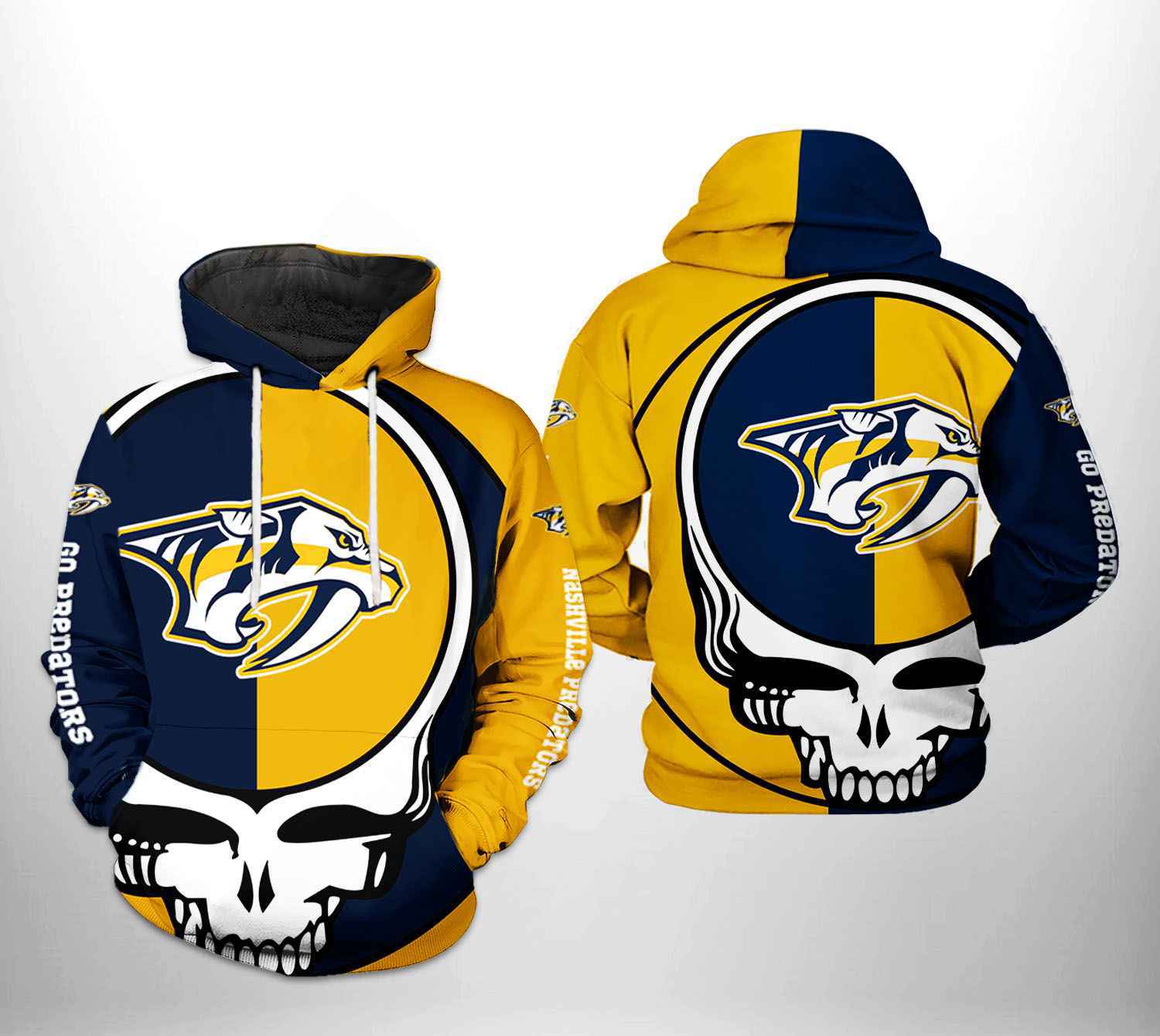 Nashville Predators NHL Grateful Dead 3D Printed Hoodie