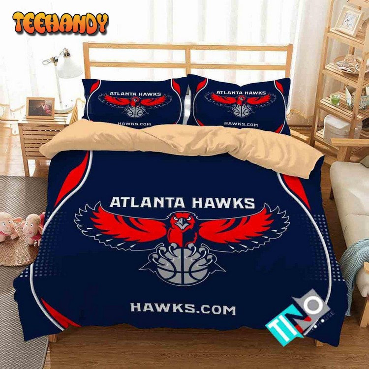 NBA Atlanta Hawks 3 Logo 3D Bedding Sets Bedroom Set Bedlinen V