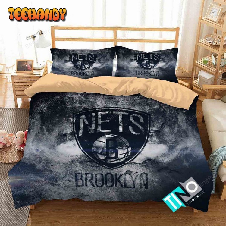 Nba Brooklyn Nets 1 Logo 3d Duvet Cover Bedding Sets V