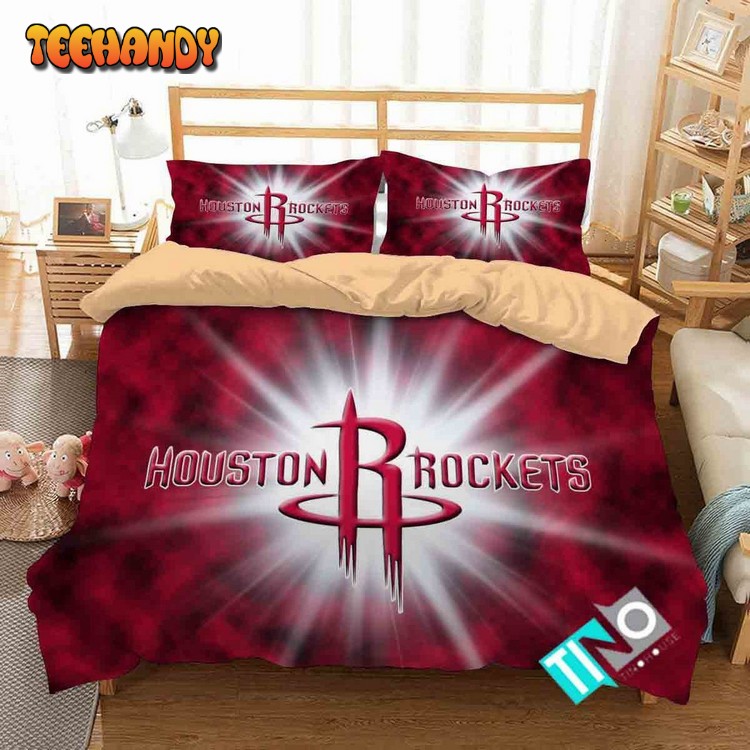 Nba Houston Rockets 1 Logo 3d Duvet Cover Bedding Sets N