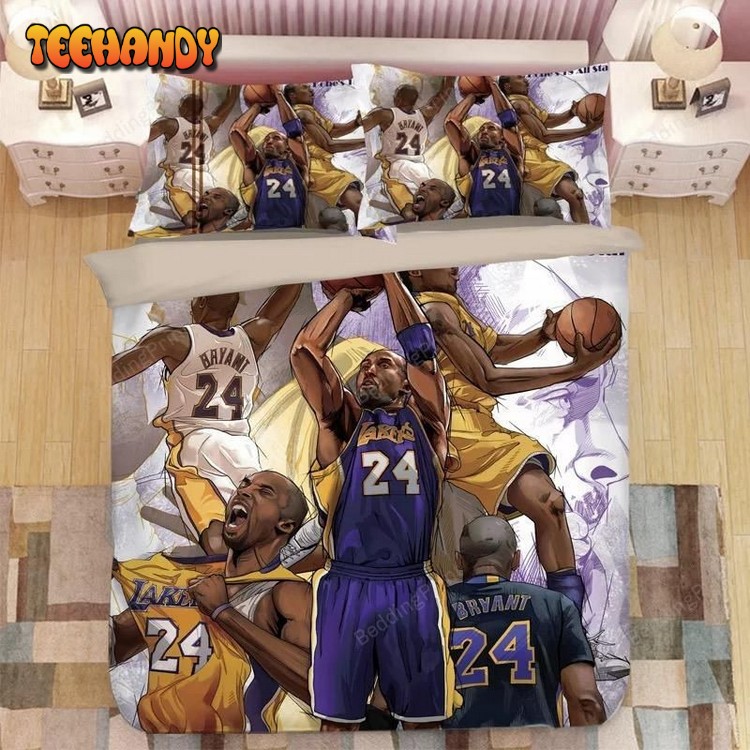 Nba Lakers Kobe Bryant Basketball Player Duvet Cover Bedding Set