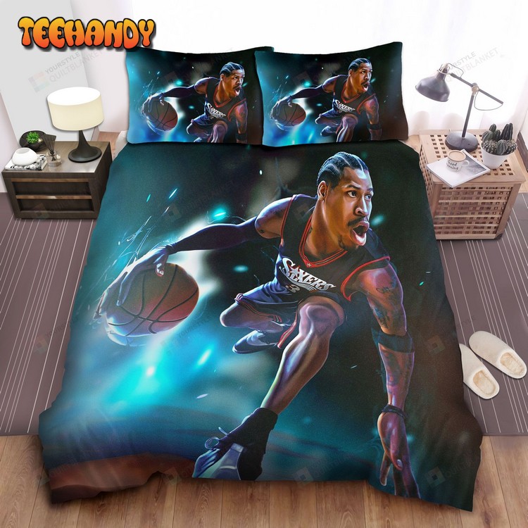 Nba Legend Allen Iverson Crossover Dribble Illustration Bedding Sets