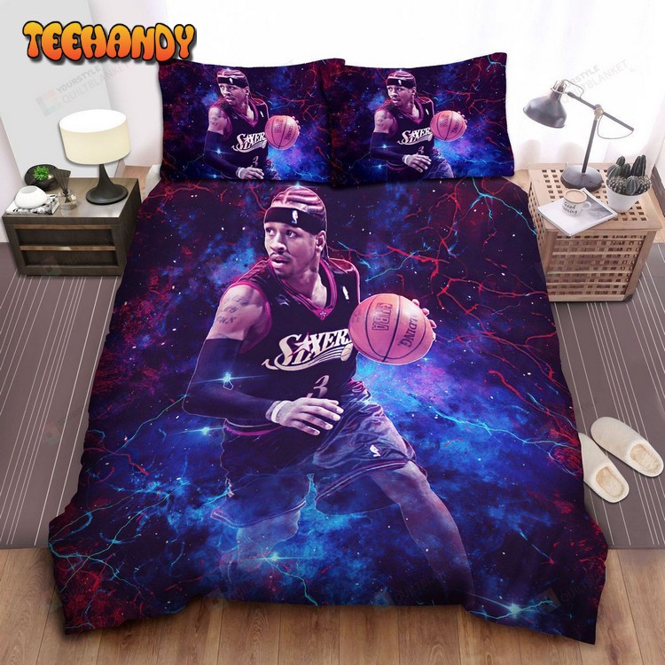 Nba Legend Allen Iverson In Digital Photograph Bedding Sets