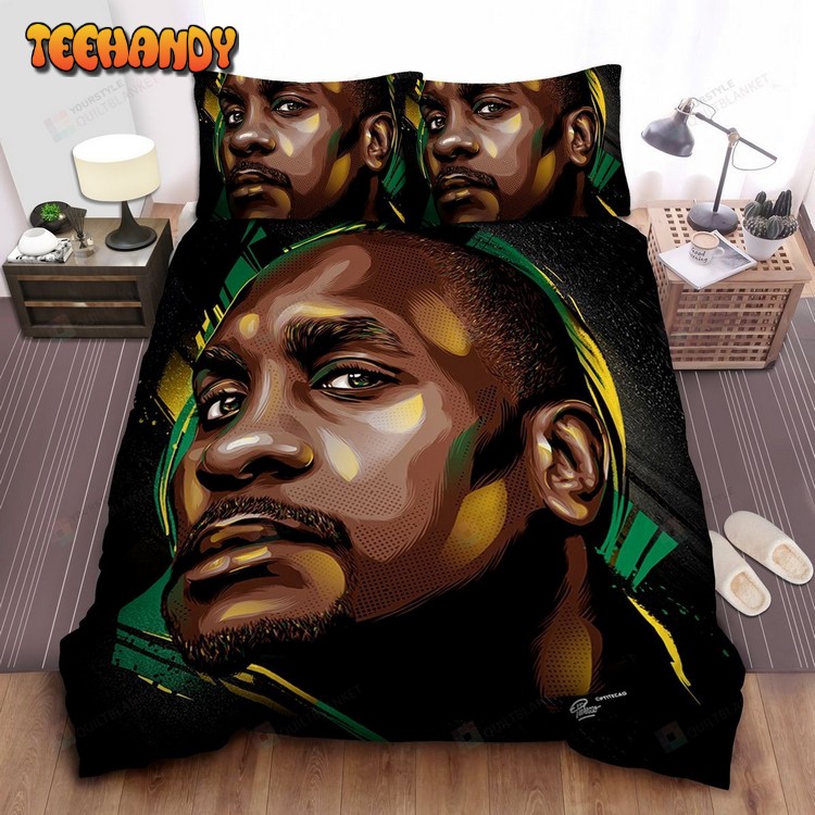 Nba Legend Gary Payton Portrait Painting Spread Comforter Bedding Sets