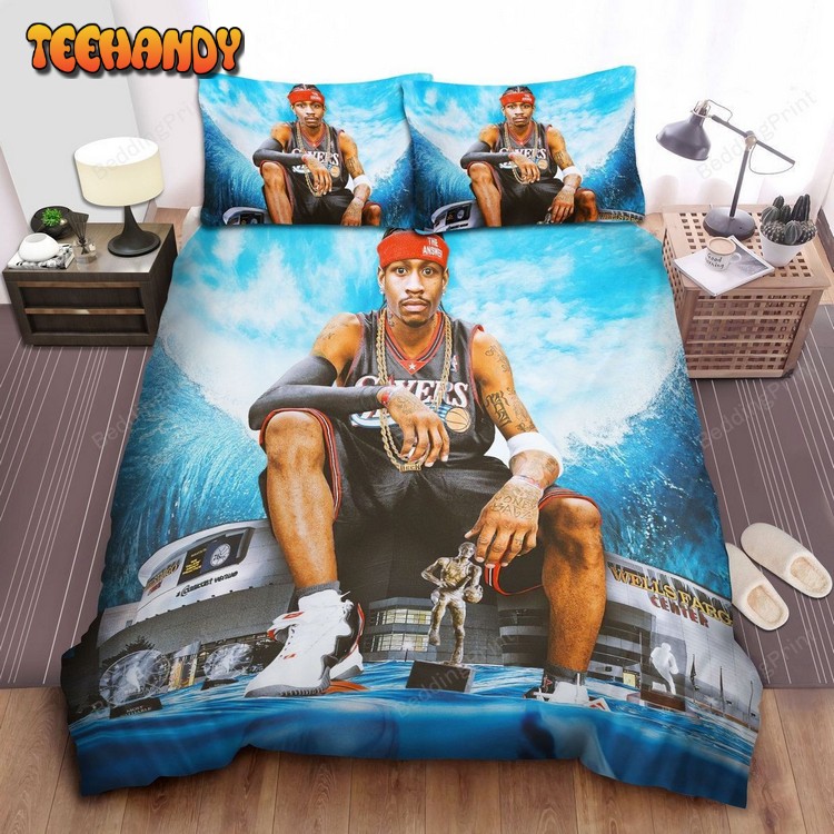 Nba Legend Giant Allen Iverson Sitting On The Stadium Bedding Sets