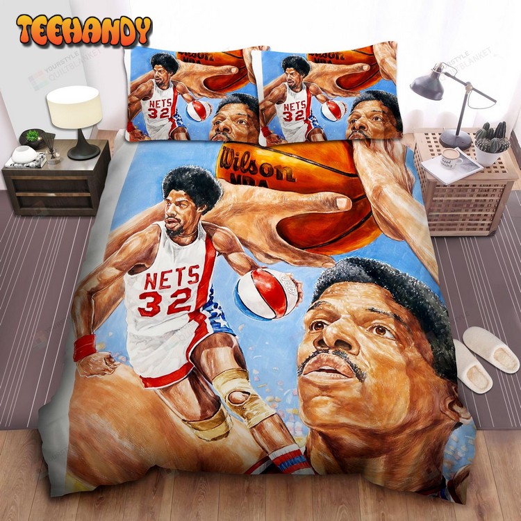 Nba Legend Julius Erving Vintage Painting Comforter Bedding Sets