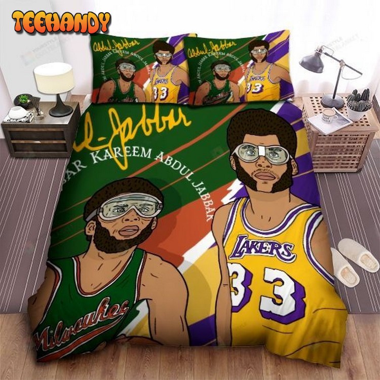 Nba Legend Kareem Abdul-Jabbar In Cartoon Comforter Bedding Sets