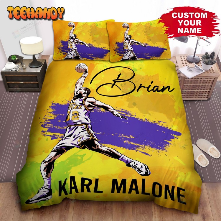 Nba Legend Karl Malone Air Dunking Artwork Bedding Sets