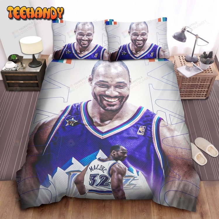 Nba Legend Karl Malone Digital Photograph Bedding Sets