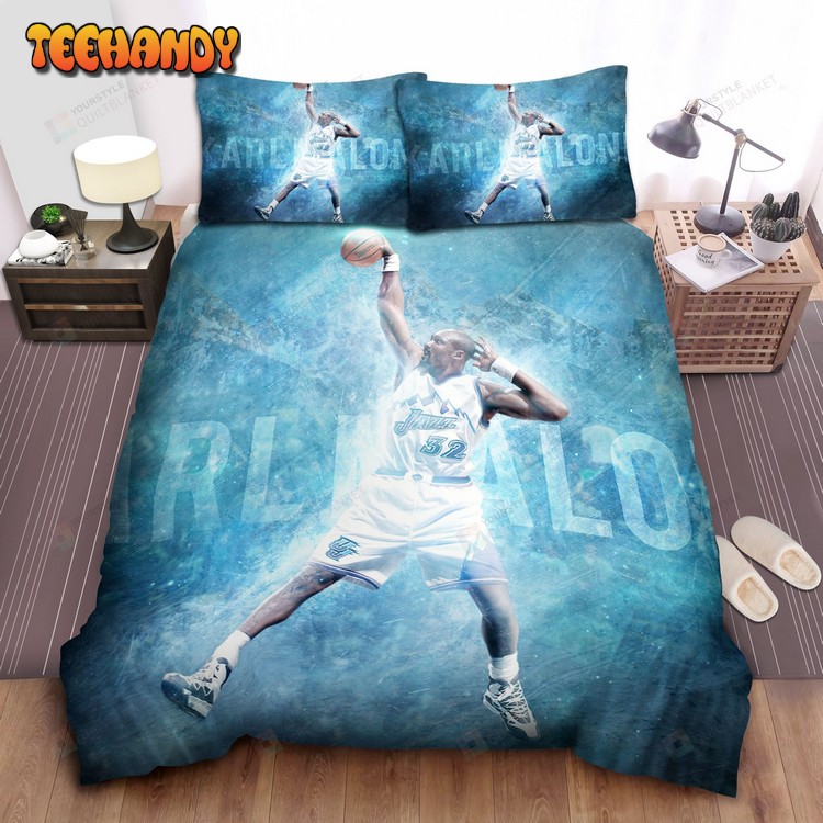 Nba Legend Karl Malone Freestyle Dunk Spread Comforter Bedding Sets