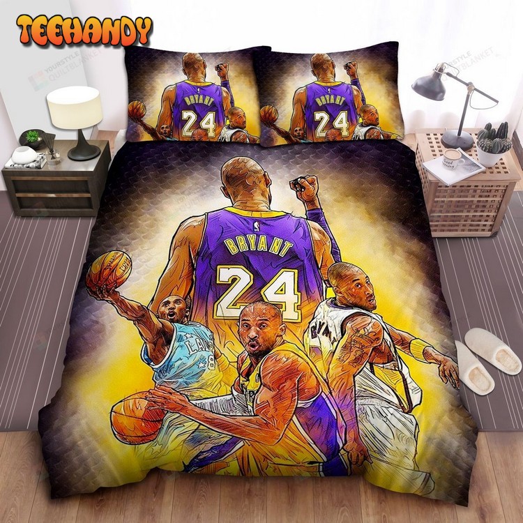 Nba Legend Kobe Bryant Art Drawing Spread Comforter Bedding Sets