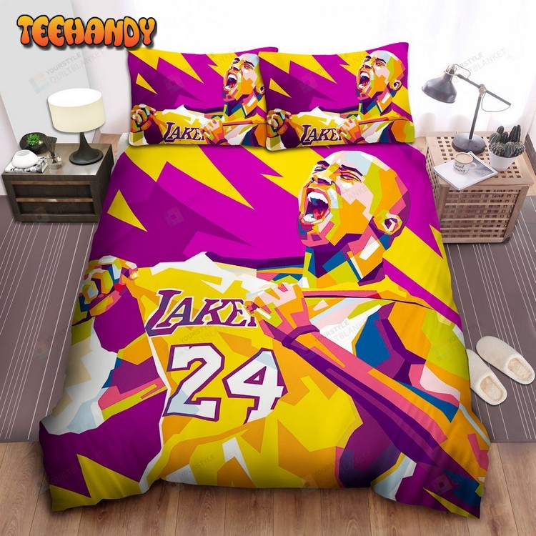 Nba Legend Kobe Bryant In Wpap Art Spread Comforter Bedding Sets