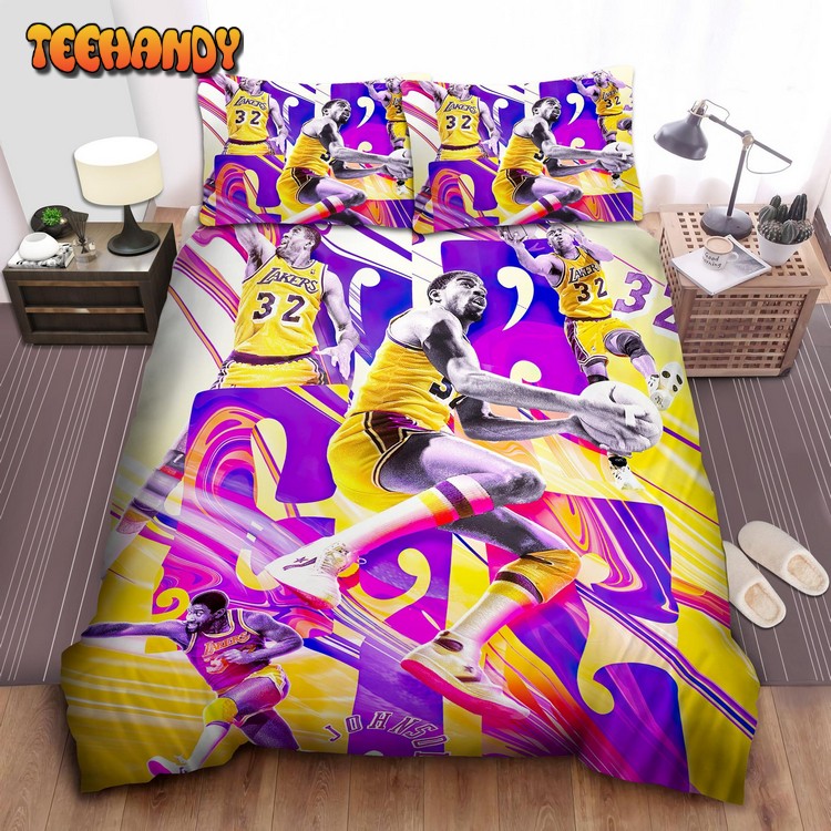 Nba Legend Los Angeles Lakers Magic Johnson Signature Bedding Sets