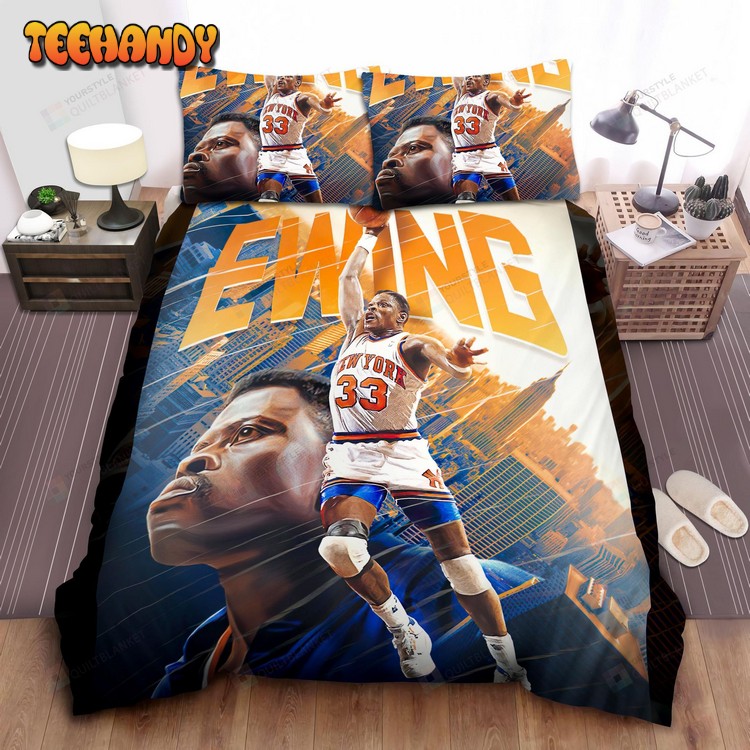 Nba Legend Patrick Ewing Digital Art Spread Comforter Bedding Sets