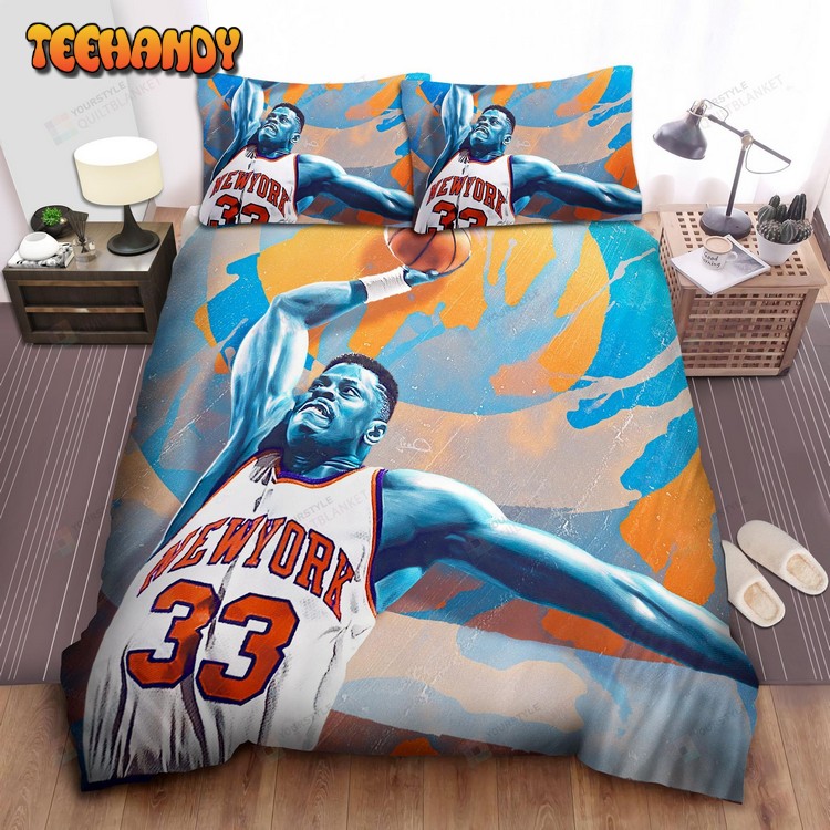 Nba Legend Patrick Ewing Dunking Photograph Spread Bedding Sets