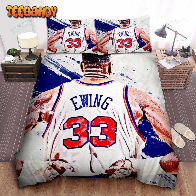 Nba Legend Patrick Ewing Looking From The Back Bedding Sets