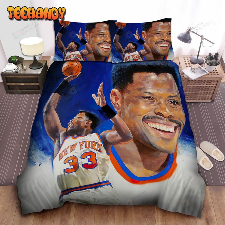 Nba Legend Patrick Ewing Vintage Painting Bedding Sets