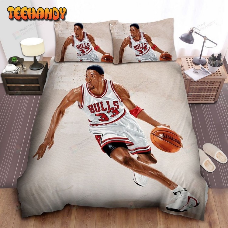 Nba Legend Scottie Pippen Dribbling Painting Bedding Sets