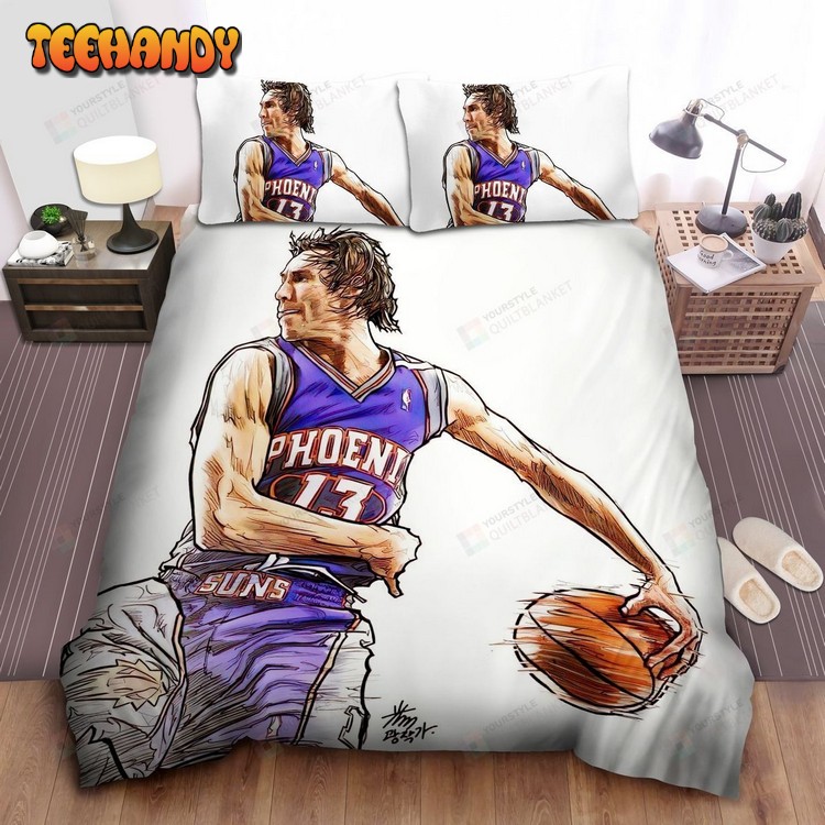 Nba Legend Steve Nash Behind The Back Pass Drawing Bedding Sets