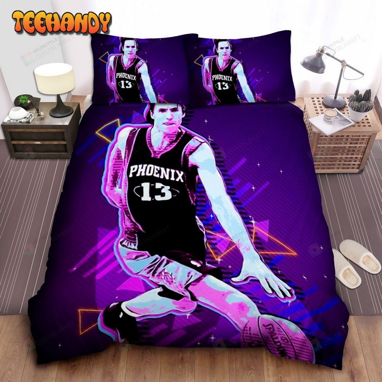 Nba Legend Steve Nash Dribbling Digital Art Bedding Sets