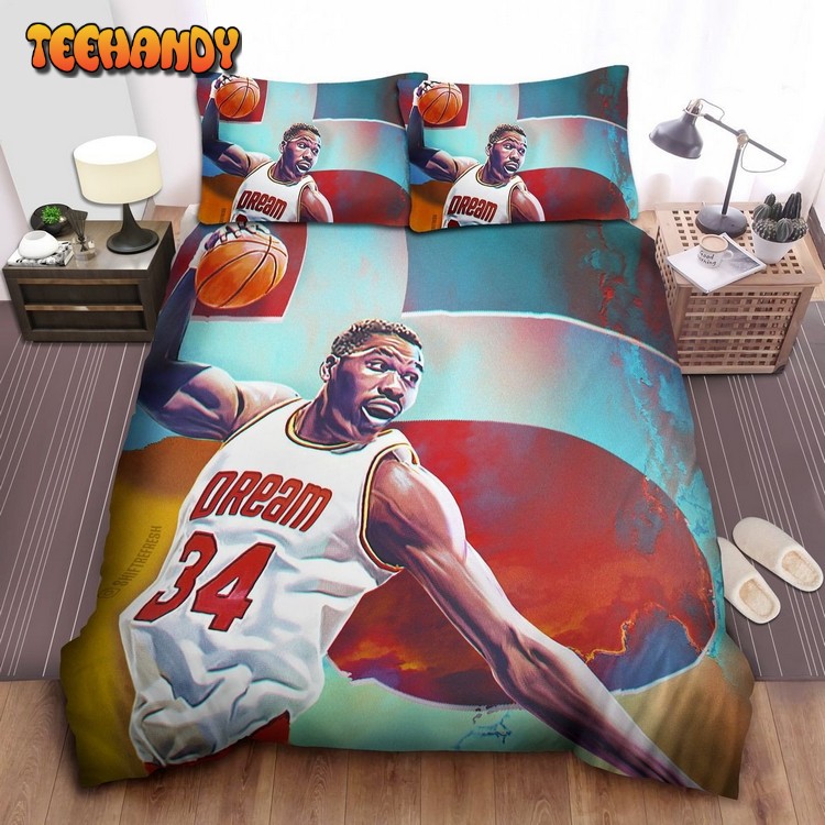 Nba Legend The Dream Hakeem Olajuwon Dunking Bedding Sets