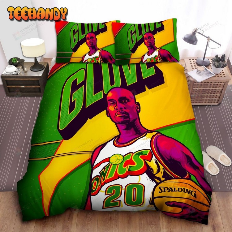 Nba Legend The Glove Gary Payton Digital Art Bedding Sets