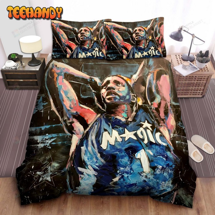 Nba Legend Tracy Mcgrady Dunking In Acrylic Painting Bedding Sets