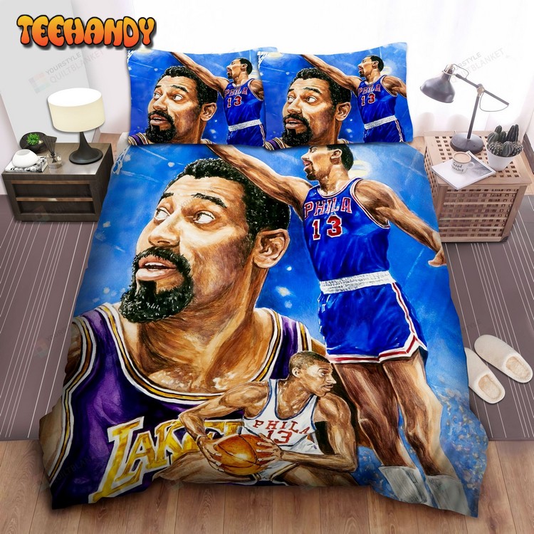 Nba Legend Wilt Chamberlain Paintings Collage Bedding Sets