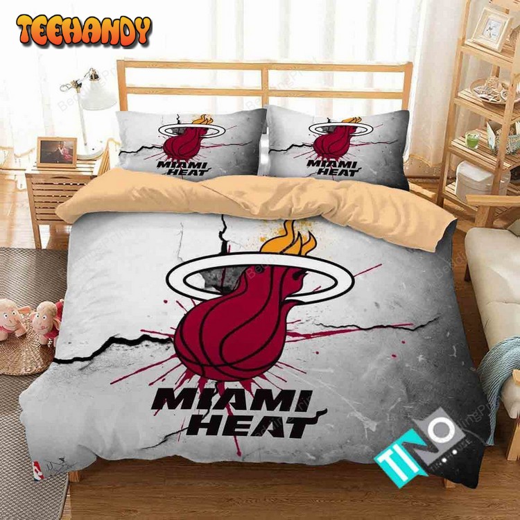 Nba Miami Heat 2 Logo 3d Duvet Cover Bedding Sets