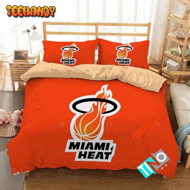 Nba Miami Heat 3 Logo 3d Duvet Cover Bedding Sets