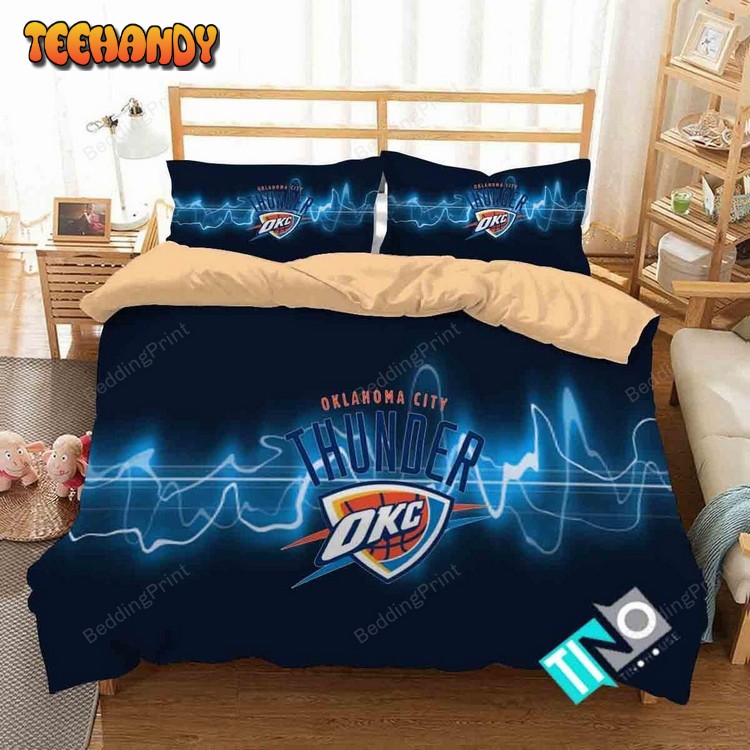 Nba Oklahoma City Thunder 1 Logo 3d Duvet Cover Bedding Sets