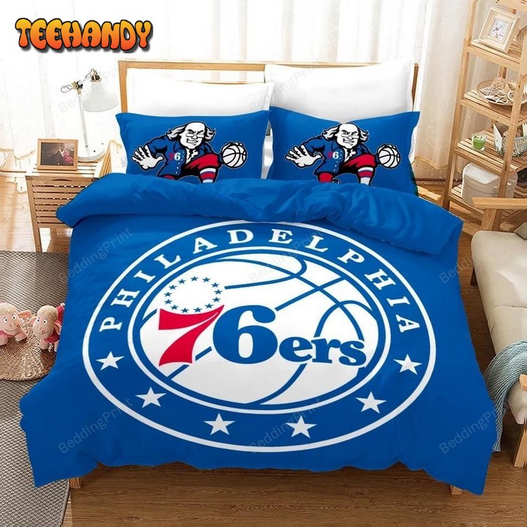 Nba Philadelphia 76ers Basketball Logo Duvet Cover Bedding Set