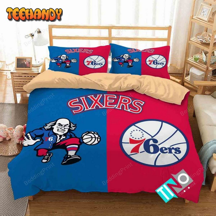 Nba Philadelphia 76ers Basketball Sixers Logo Bedding Set