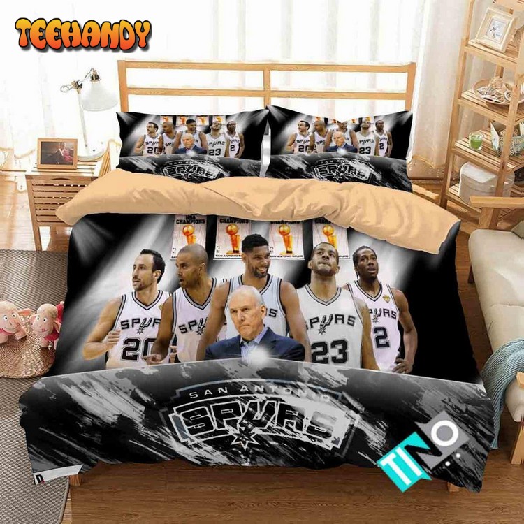 Nba San Antonio Spurs 2 Logo 3d Duvet Cover Bedding Sets N Dup