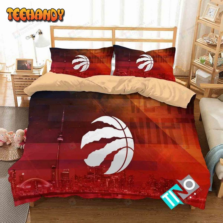 Nba Toronto Raptors 3d Logo Basketball Bedding Set