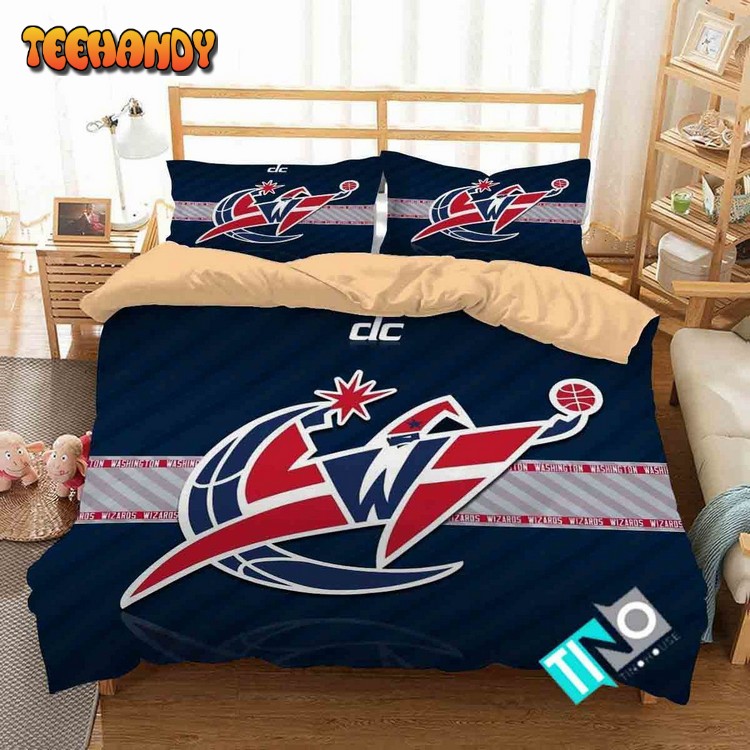 Nba Washington Wizards Logo 3d Printed Bedding Set