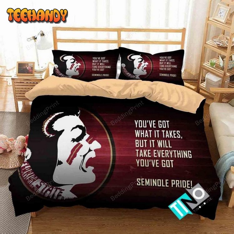 Ncaa Florida State Seminoles 3 Logo N 3d Duvet Cover Bedding Sets