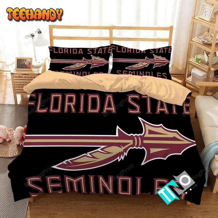 Ncaa Florida State Seminoles Logo Duvet Cover Bedding Set