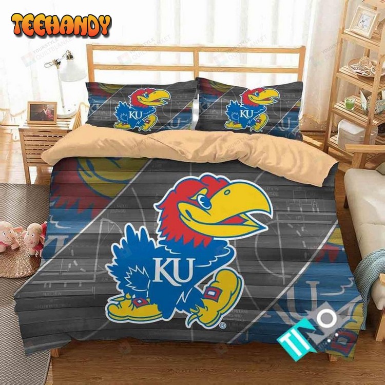 Ncaa Kansas Jayhawks 1 Logo N 3d Duvet Cover Bedding Sets